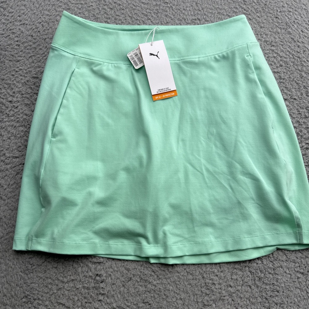 Puma Skort Womens Small Cloudspun Luna 16in Mint Golf Tennis Skirt 635031 04